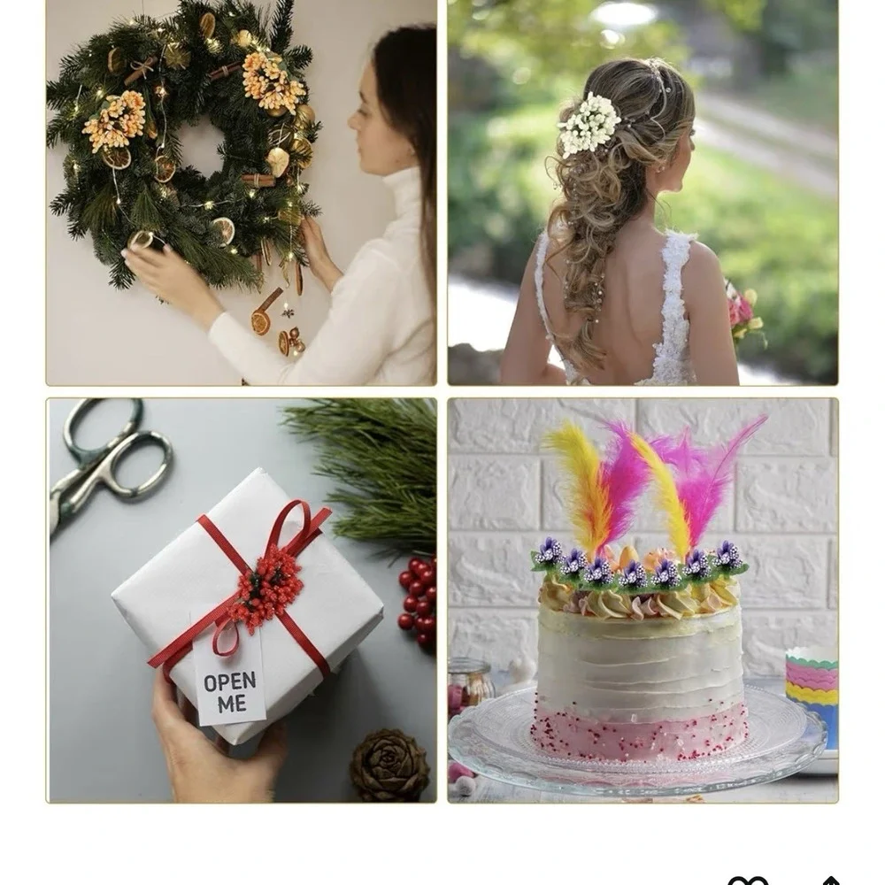 144 Pcs Mini Matte‎ Handmade Artificial Flowers for Wedding Home Decor DIY
